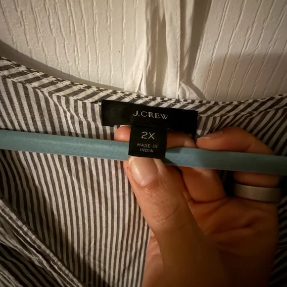 J. Crew Light Gray Tiered Ruffle V-Neck Midi Dress - Picture 5 of 5